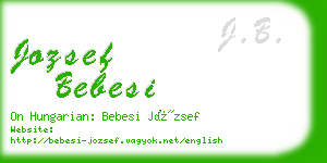 jozsef bebesi business card